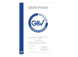 GKV- Zertifikat der WIBO Kunststofftechnik GmbH